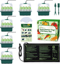 Seedfactor 7-Pack Seed Starter Kit with Grow Light (12 Cells per Tray), Plant Germination Trays with Adjustable Humidity Dome Seed Trays Seedling Starter with Base Trays for Germination