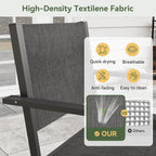 7-Piece Patio Table and Chairs Set for 6, All Weather Patio Dining Sets