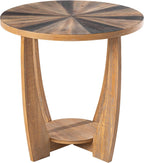 COZAYH Rustic Farmhouse End Table with Storage Shelf, French Country Accent Side Table for Family, Dinning Or Living Room, Small Spaces, Distressed Finish, Modern, Black, Natural Wood