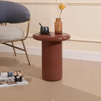 Acanva Modern End Tables with High Glossy Finish, Curved Edges, Accent Center Furniture for Living Room Home Office, Side Table, Sorrel