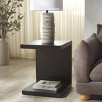 SAFAVIEH Couture Collection - Tawney Black Accent Table, C-Shaped Side Table, Modern Minimalist Design (SFV1317A)
