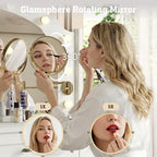 STO'SENSE Vanity Desk with Mirror and Lights, Makeup Vanity Table with 9 Drawers, Magnifying Mirror & Power Outlet, Large Vintage Dressing Table for Women & Girls Bedroom (White)