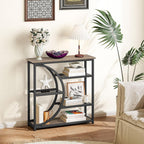 Snughome Entryway Table, Narrow Console Table, Industrial Sofa Table with 5 Tier Storage Shelves, Entrance Table for Hallway, Behind The Couch, Living Room, Foyer, Grey
