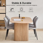 70.8" Modern Dining Table for 6 8 People Farmhouse Kitchen Dinner Table with Large Tabletop Dining Room Table for Dining Living Room Apartment Office Home (Natural)