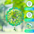 Wind Spinners,12 inch Hummingbird with 360° Swivel Hook for Yard and Garden, Bird Wind Catcher, Metal Wind Spinners Outdoor for Lawn Hanging Crafts Decor Kinetic Yard Art Ornament Gifts