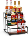 Coffee Syrup Rack Organizer, 3 Tier 12 Bottles Holder Stand for Coffee Bar | Coffee Syrup Liquor Bottle Display Shelf Bar Shelf Stand Countertop Rack for Syrup, Wine, Spice