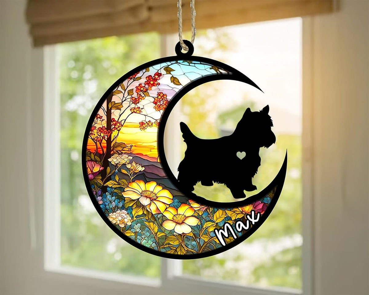 Personalized Dog Memorial, Custom Name Westie Dog Christmas Ornament with Name, Custom Breeds, Pet Loss Light Catcher, Gifts for Lovers Loss of Pet Sympathy on Mothers Day Christmas