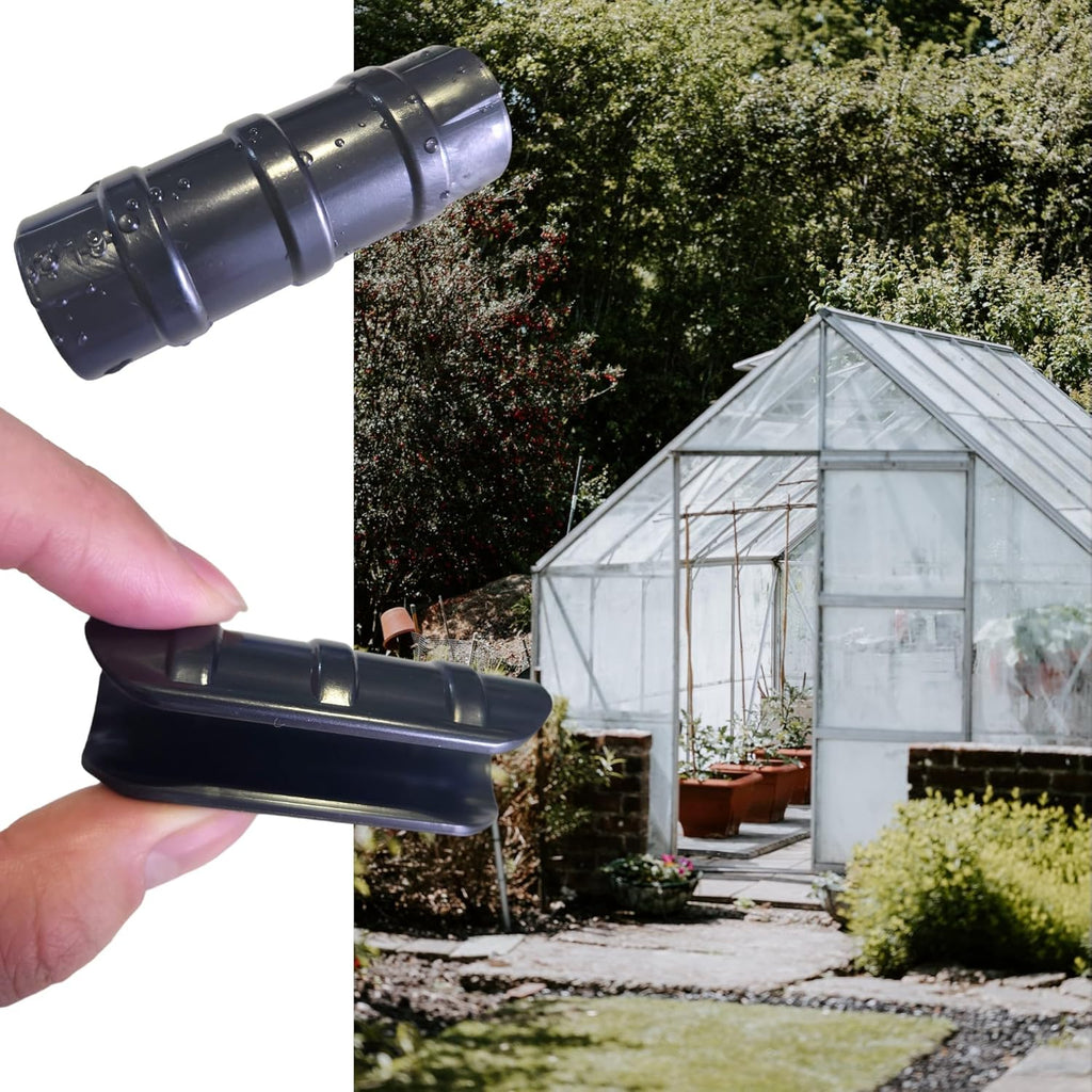 Garden Buildings Tube Clip 0.75 inch Black Greenhouse Clips Greenhouse Frame Pipe Tube Film Clip Connector Kit Pack of 10, Can Clamping Something outer diameter of 0.75-0.79in