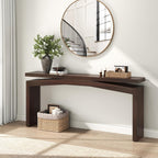 Epecoya Modern Dark Brown Console Table for Living Room, Vintage Wooden Entry Way Tables 63", Behind Couch Table Skinny for Entrance, Hallway, Home, Apartment, Dark Brown