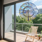 Dragonfly Metal Wind Spinners Outdoor, 3D Hanging Garden Decor for Women Mom Grandma, 25cm/ 9.84in 3D Wind Spinners for Garden Decor for Patio,Yard,Outdoor