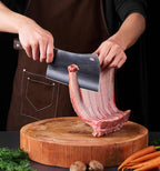 ENOKING Cleaver Knife, 7.5 Inch Hand Forged Meat Cleaver Heavy Duty Bone Chopper German High Carbon Stainless Steel Butcher Knife with Full Tang Handle for Home Kitchen and Restaurant, Ultra Sharp