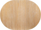 LUMISOL Extendable Round Dining Table for 4-6 People, Farmhouse Kitchen Table with 16” Middle Leaf and Curved Table Legs for Kitchen, Dining Room, Apartment, Natural Wood Wash