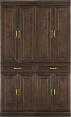Crosley Furniture Stanton 2-Piece Pantry Storage Cabinet Set with Shelves, Kitchen, Dining, or Laundry Room, Coffee