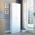 Multistorage 5-Shelf Pantry Cabinet with Double Doors - White