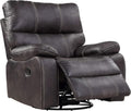 Wallace & Bay Hooper Swivel Recliner Glider, Dark Gray