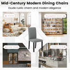 Giantex Upholstered Dining Chairs Set of 4, Mid-Century Modern Fabric Parson Chair w/Rubber Wood Legs, Thick Padded Seat, High Back, Armless Kitchen Side Chairs for Living Dining Room Restaurant