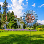 MUMTOP Wind Spinners Outdoor Metal 6.5 FT Large Two-Way Wind Sculptures for Patio Yard and Garden Decor