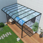 Daylighting Roof Panels Outdoor Sunshade Canopy Panels Greenhouse Panels Not Easy to Deform Easy to Assemble for Outdoor Shed Panels.(Transparent,5.1x23ft)