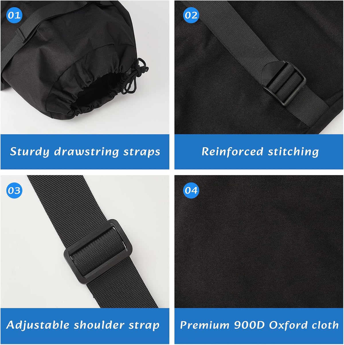 47" x 16" Large Camping Chair Replacement Bag，900D Oxford Cloth Folding Chair Carry Bag with Shoulder Strap, Heavy Duty Carry Sack for Outdoor Fishing Hammock Tent Camping Travel