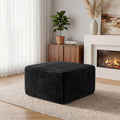 28” Couch Ottoman Modular Sectional Corduroy Cloud Sofa Foot Rest Ottoman for Living Room,Black