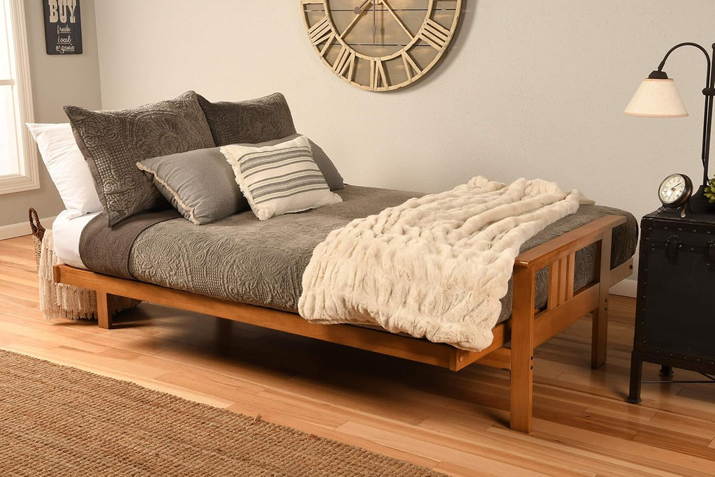 Kodiak Furniture Monterey Queen Size Futon Set, Suede Black