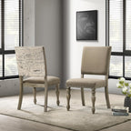 Roundhill Furniture Birmingham Dining Set, One Size, Driftwood Finish