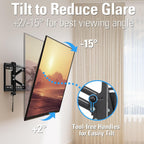 Mounting Dream Advanced Tilt TV Wall Mount for Most 42-90 Inch Flat TV | Universal TV Wall Mount Bracket with Full Extension up to 7 inch, Fits 16", 24", 32" Studs, Max VESA 800x400mm and 120LBS