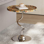 Bedside/Sofa Side Table – Shell-Style Accent Table (Suitable for Living Room, Balcony, or as a Coffee Table/Drum Stool)