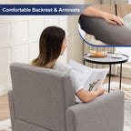 Accent Chairs Set of 2, Mid Century Modern Living Room Chairs, Light Grey | Armchair for Bedroom Apartment Living Room Dorm Reading Corner, Cozy Comfort for Reading & Relaxing, Tool-Free Assembly