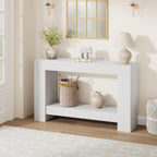 GAOMON 47" Farmhouse Console Table for Entryway - 2-Tier Storage Shelf, Rectangular Sofa Table for Living Room & Hallway, Heavy-Duty Accent Table Behind Couch