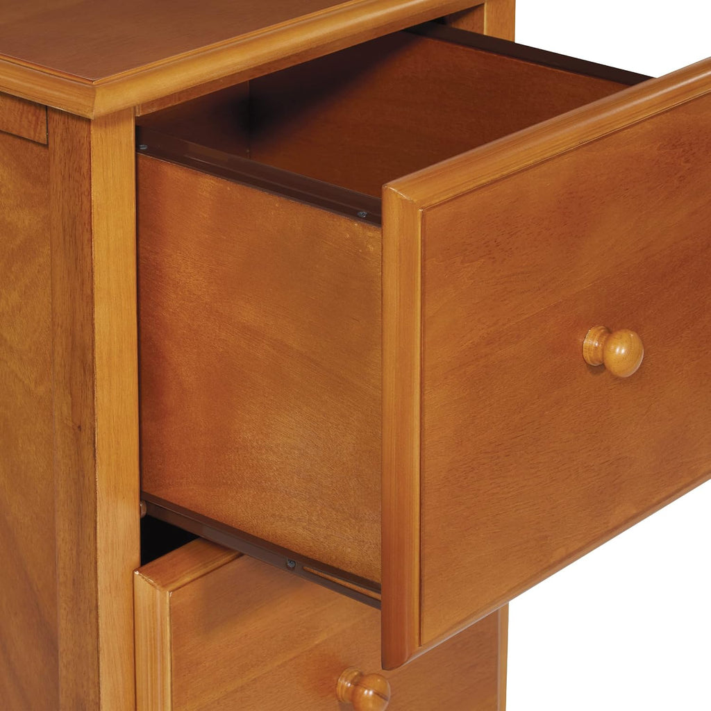 OSP Home Furnishings Knob Hill Collection File Cabinet for Letter Size Files, Antique Cherry Finish