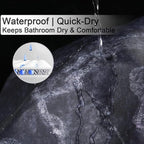 Modern Marble Shower Curtain, 72" W x 72" L, Waterproof Polyester Fabric Shower Curtain for Bathroom with Hooks, Housewarming Gift Ideas for New Home