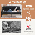 Futon Mattress Queen Size 8",Foldable Floor Mattress (Frame Not Included) | Futon Sofa Bed Thick High Density Shredded Foam,Medium Firm Japanese Style Sleeping Pad for Guest Bedroom Living,Black