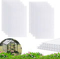 8PCS 10' x 6' x 0.16'' Polycarbonate Greenhouse Panels Sheets, Twin-Wall Roof Panels, Waterproof UV Protected Corrugated Plastic Roof Panels Sheets, Clear Replacement Panels for Greenhouse