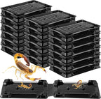 Qualirey 18 Pack Scorpion Glue Tray Traps, Adhesive Scorpion Killer Indoor, Pet and Children Safe, Repellent, Insect Traps Indoor, Sticky Bug Catcher for Basement, Bathrooms and Garage
