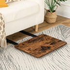 HOOBRO Portable TV Trays Set of 2, Folding TV Dinner Tables, TV Tray Tables for Small Space, Dining Trays for Eating at Couch and Bed, Easy Assembly, Space Saving, Rustic Brown and Black BF20BZP201