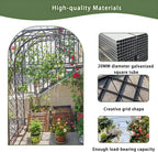 Heavy Duty Garden Arch Trellis, Wide Outdoor Metal Arbor Trellis Arch for Climbing Plants, Sturdy Garden Arbors for Wedding, Ceremony, Party, Lawn Décor White 118.1''*15.7''*90.6''