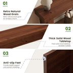 47" Narrow Console Table with Socket & Sensor Light, Farmhouse Entryway Table, Behind Couch Table, Hallway/Living Room/Couch Armrest Table, Dark Walnut