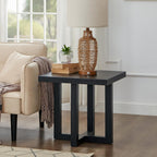 Roundhill Furniture Luno Contemporary End Table, Black