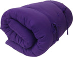 Purple Full Size Traditional Japanese Floor Futon Mattresses, Cotton Batting/Foam/Polyester Batting, Foldable Cushion Mats, Yoga, Meditaion 80 x 54 x 3