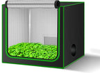 MELONFARM Small Grow Tent for Aerogarden，24”x16”x20” ，Hydroponics Growing System ，Highly Reflective 600D Diamond Mylar Canvas with Ventilation window and Floor Tray for Hydroponic Indoor Plant Growing