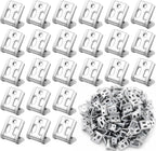 100 Pcs Couch Spring Clips Thick Upholstery Couch Spring Repair Clips for Furniture Sofa Chair Replacement Parts, 5-Hole