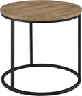 Coaster Home Furnishings - Lainey - Wood and Metal - End Table with Round Top, Open Metal Base and Rustic Style - Living Room - 23-Inch - Mango - 736037