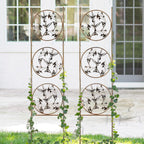 SUNNYPARK Set of 2 Hummingbird Metal Garden Trellis for Climbing Plants, Decorative Vegetables Flowers Vine Trellis for Outdoor Patio 55'' H x 12.4'' W