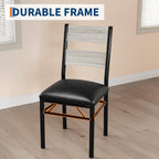 IDEALHOUSE Dining Table Set for 2 with Corner Protector, Kitchen Table Chairs Set of 2 w/Upholstered Chairs, Wood Dining Room Table Set for 2, for Dining Room, Apartment, Retro Gray