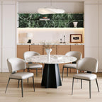 Dining Chairs Set of 2, Faux Leather Dining Chairs, Light Gray