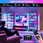 Lvifur 6-Tier Tall Glass Display Cabinet with RGB Lights for Collectibles