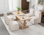 Upholstered Dining Chairs Set of 2, Modern Linen Fabric Dining Room Chairs with Mid Backrest and Padded Seat Cushion, Accent Armless Kitchen Side Chairs for Dining Room, Living Room, Reading Room