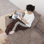 Sectional Couches for Living Room,102inch Cloud Couch Modular Sectional Sofa,Modern Corduroy Couch Love Seat,Cushion Covers Removable& Washable (Brown)