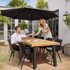 Devoko 6 Person Acacia Wood Dining Table for Kitchen,Natural | Farmhouse Kitchen Table for 6 for Indoor Outdoor Mesa De Comedor